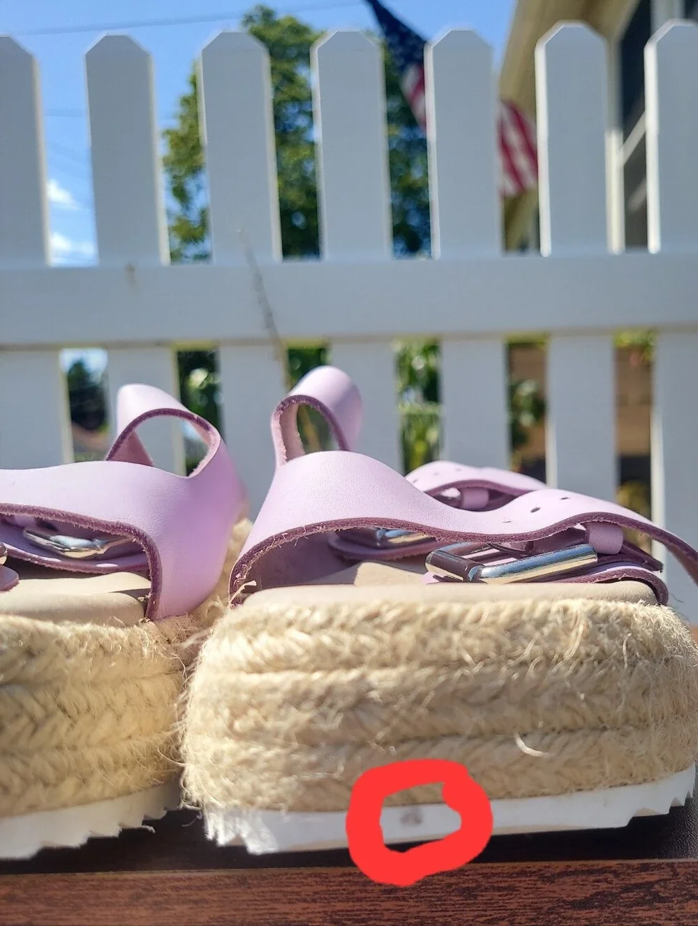 By Anthropologie Lilac Double-Buckle Espadrille Platform Sandal Women Size 8
